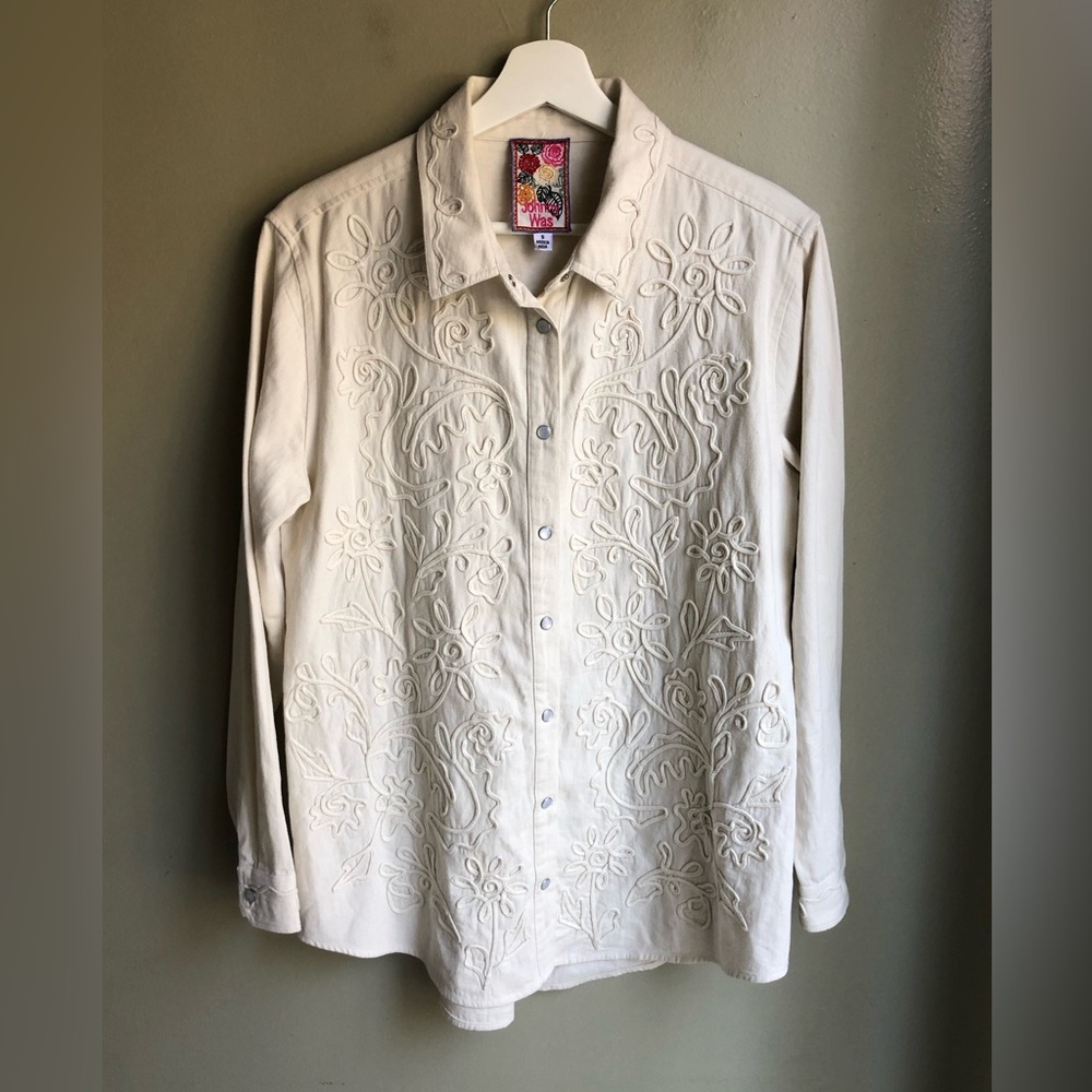 Johnny Was Womens long Sleeve Shirt Jacket Size: S